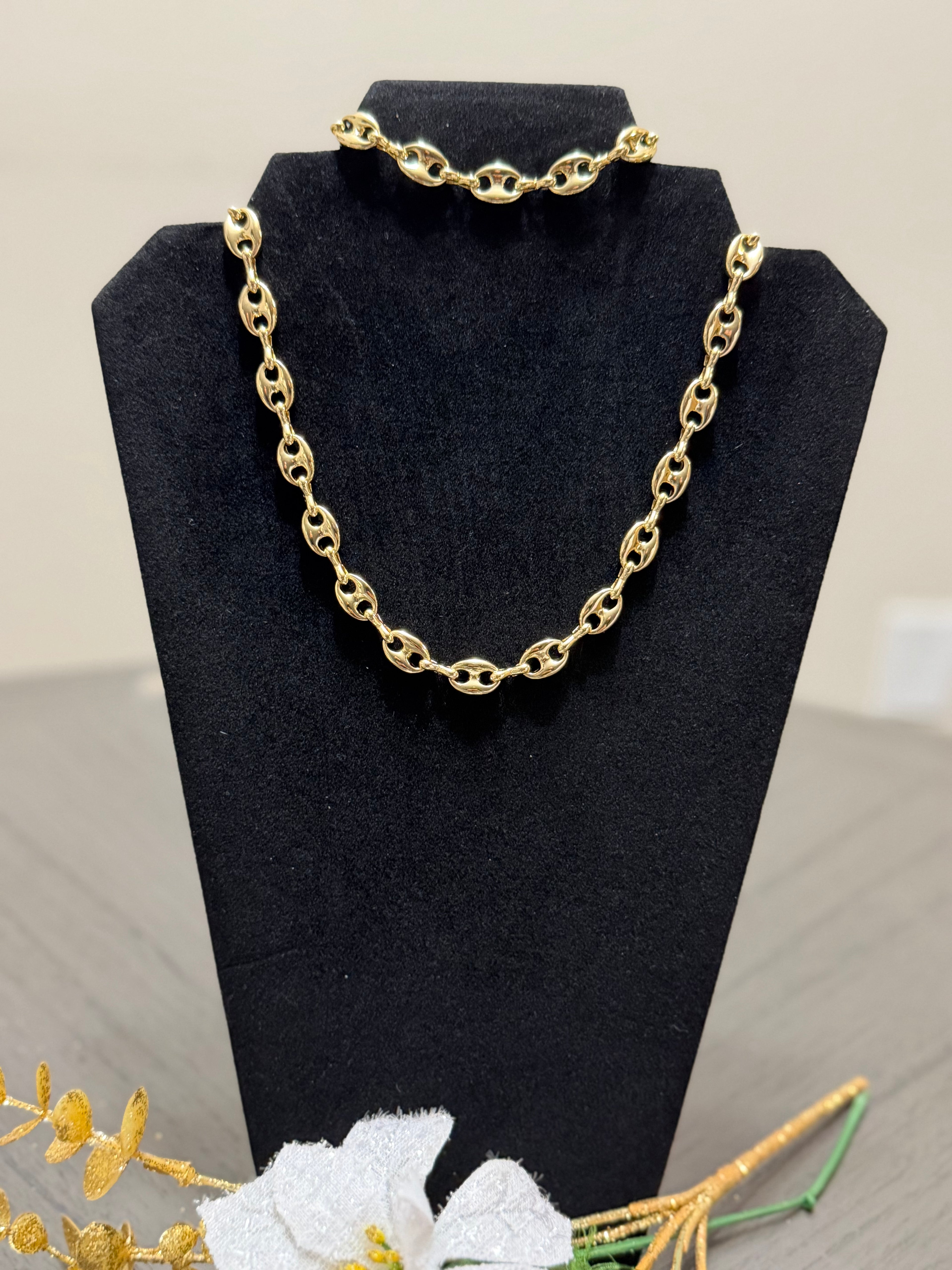 Sets de Cadena Gucci Oro Laminado 14K