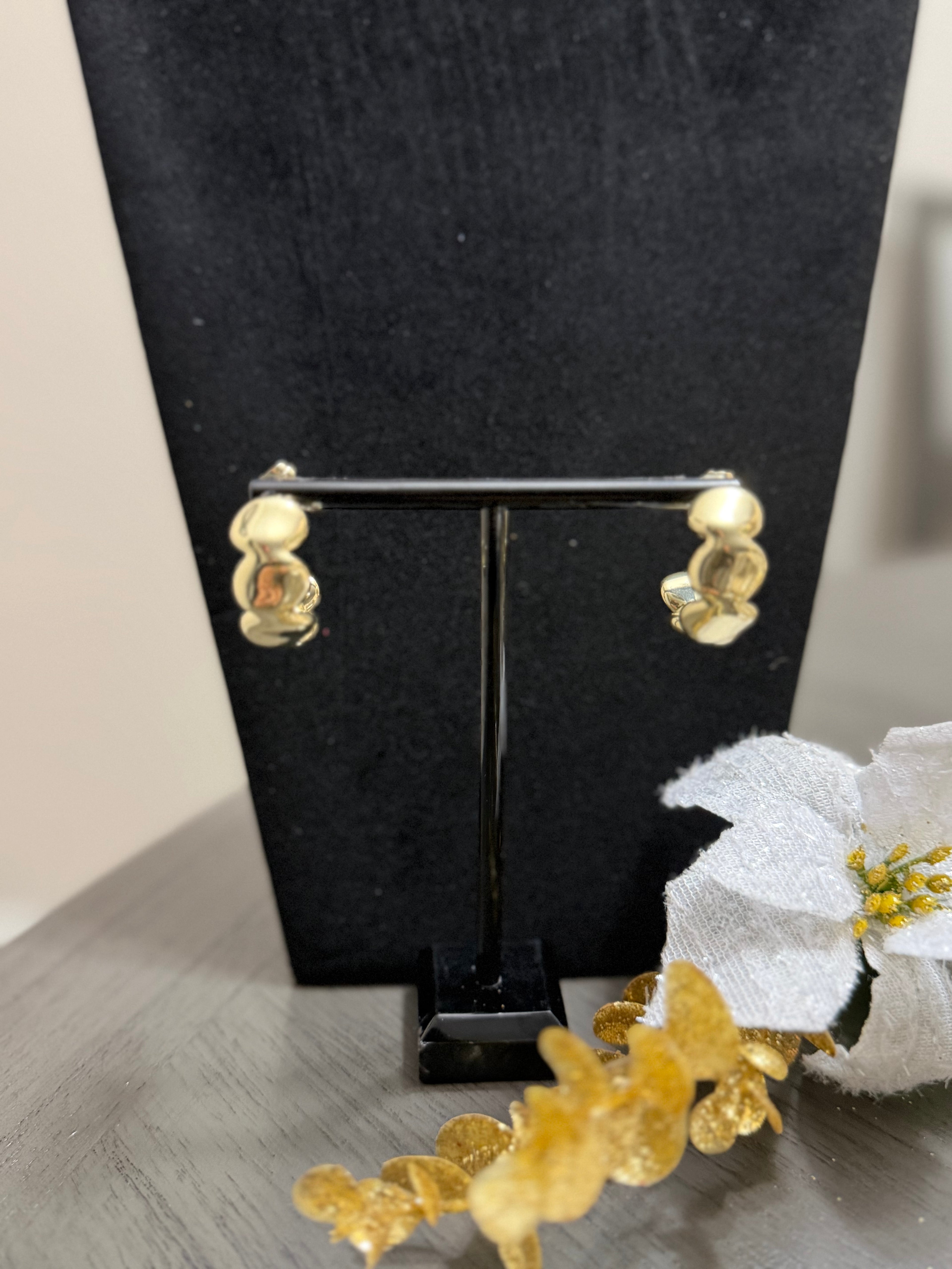 Funky Gold Statement Earrings