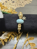 Pulsera Serpiente Estilo Pandora en Oro Laminado 14K
