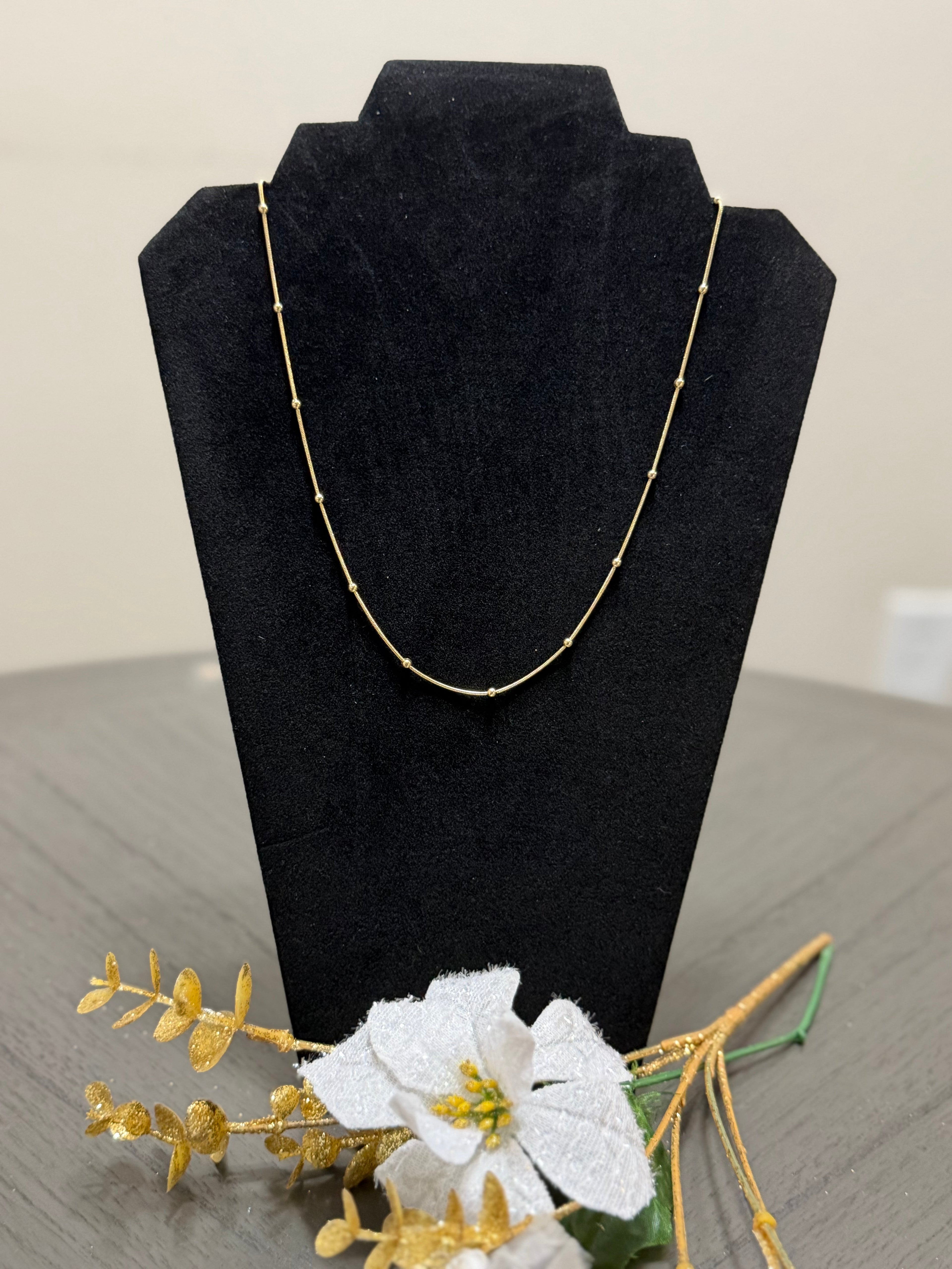 Cadena Cola de Ratón Oro Laminado 14K