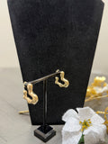 Aretes Orgánicos Modernos Oro Laminado 14K
