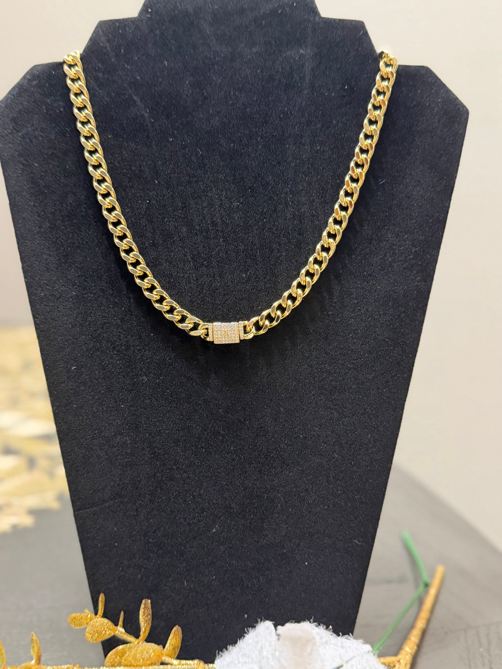 Cadena Mónaco de Oro laminado de 14k