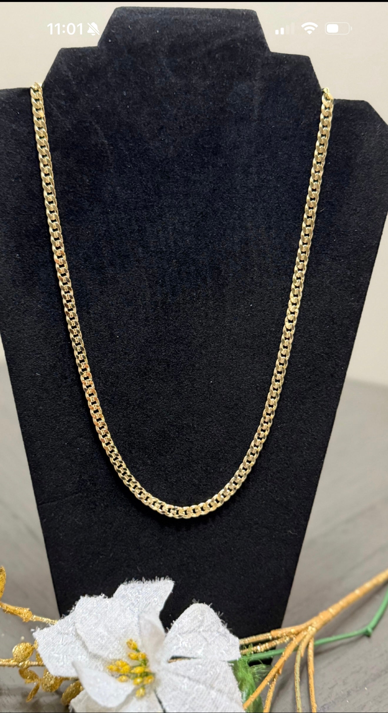 Cadena Cubana Oro Laminado 14K para Hombre y Mujer
