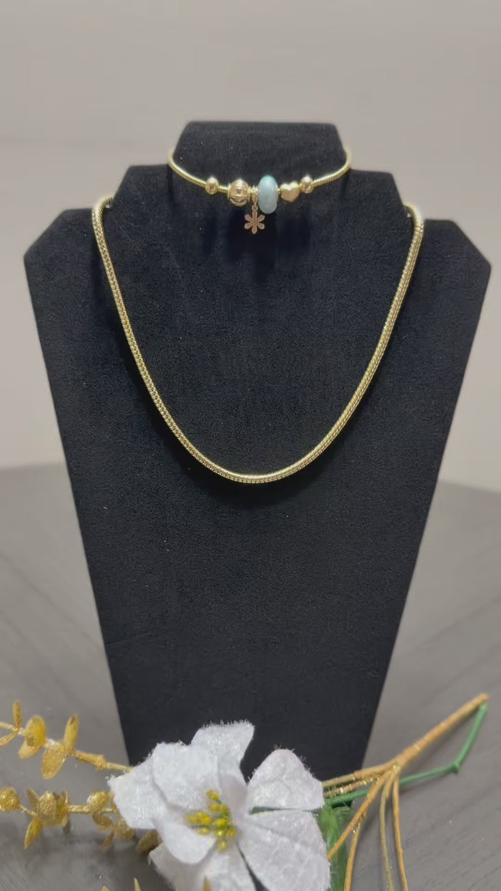 Sets de Cadena Serpiente Estilo Pandora en Oro Laminado 14K