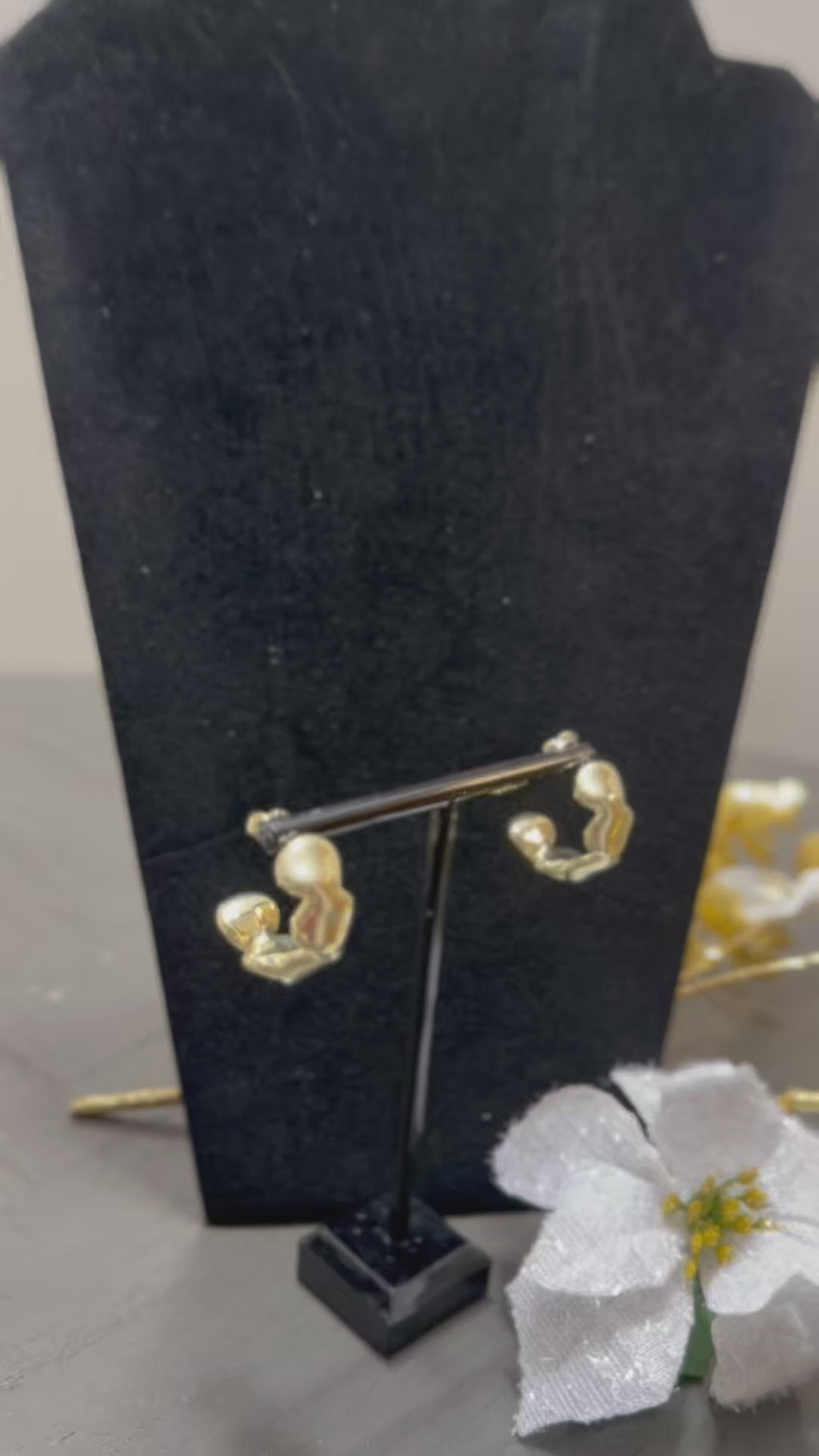 Funky Gold Statement Earrings