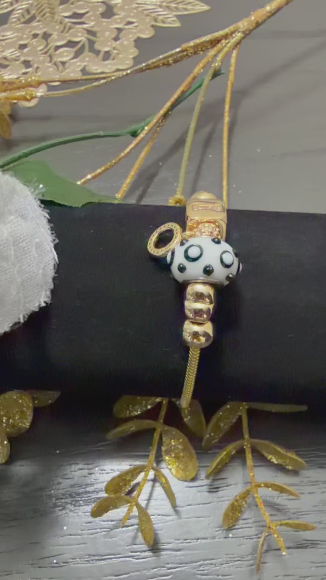 Pulsera Serpiente Estilo Pandora en Oro Laminado 14K