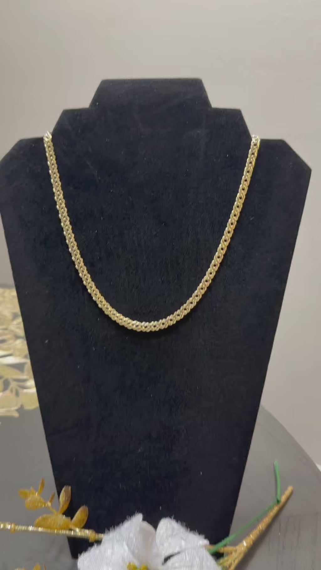 Cadena espiga Trenzada de oro Laminado 14k