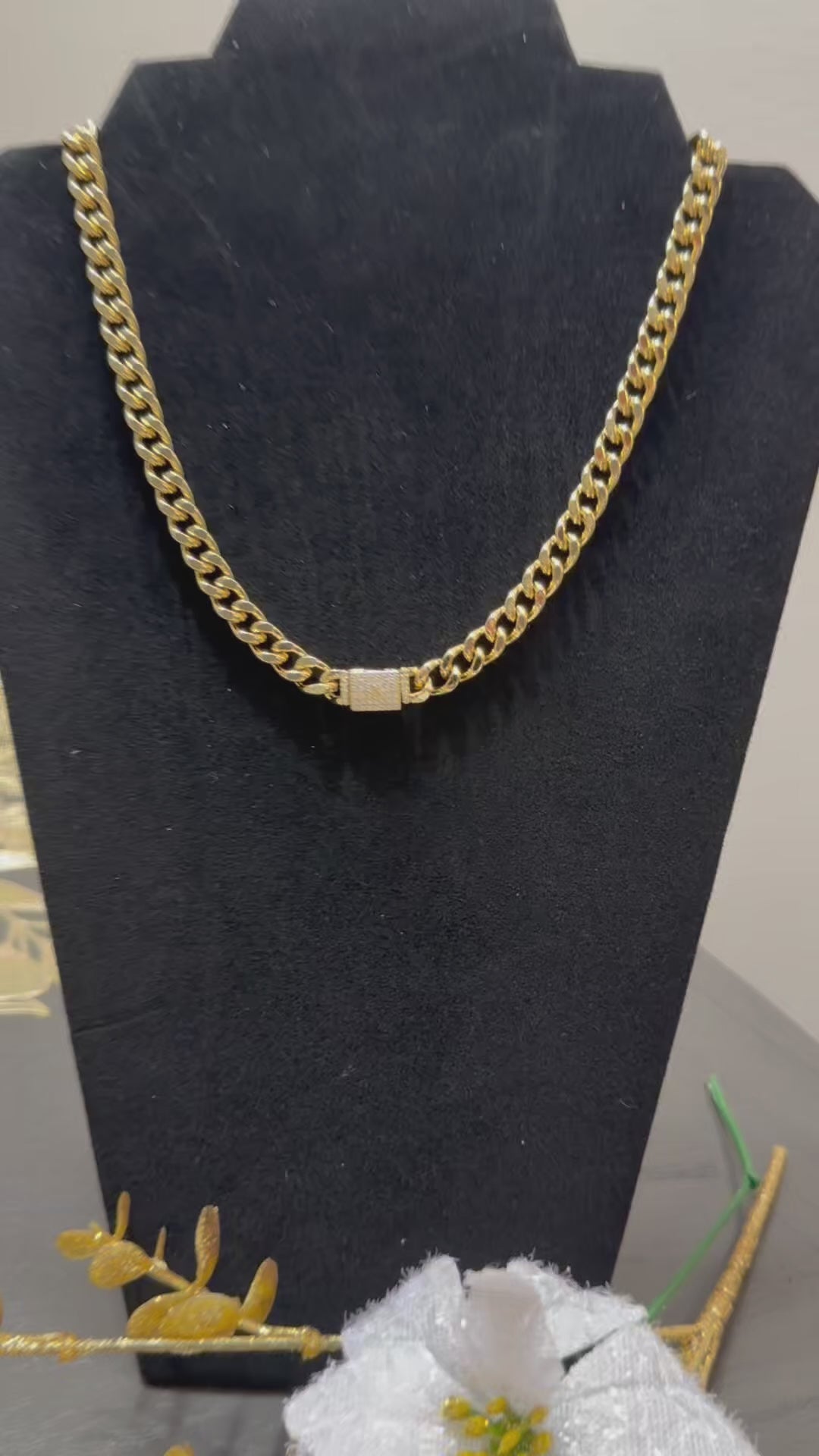 Cadena Mónaco de Oro laminado de 14k