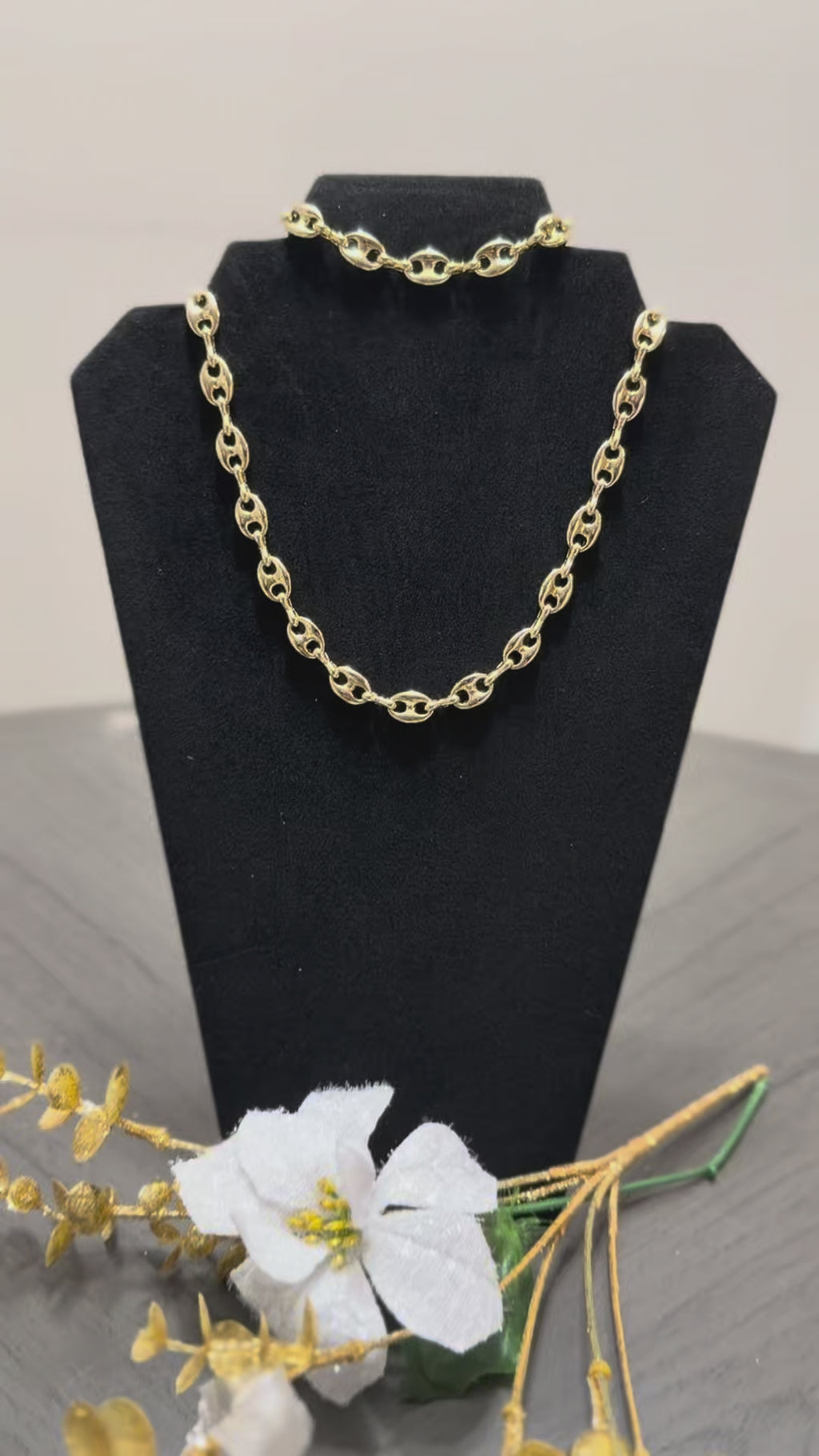 Sets de Cadena Gucci Oro Laminado 14K